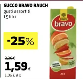 Coop SUCCO BRAVO RAUCH gusti assortiti 1.5 litri offerta