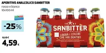 Coop APERITIVO ANALCOLICO SANBITTER rosso o bianco 10x100 ml offerta