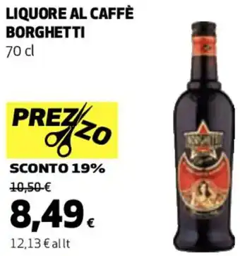 Coop LIQUORE AL CAFFÈ BORGHETTI 70 cl offerta