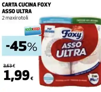 Coop CARTA CUCINA FOXY ASSO ULTRA 2 maxirotoli offerta