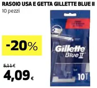 Coop RASOIO USA E GETTA GILLETTE BLUE II 10 pezzi offerta