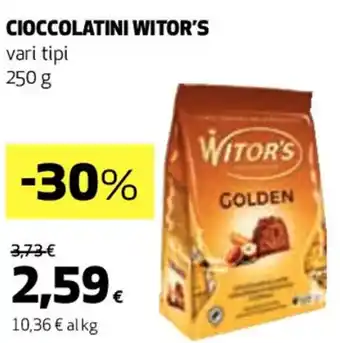 Coop CIOCCOLATINI WITOR'S vari tipi 250 g offerta