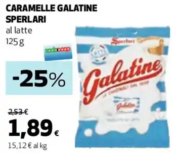 Coop CARAMELLE GALATINE SPERLARI al latte 125g offerta
