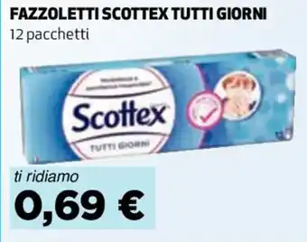 Coop FAZZOLETTI SCOTTEX TUTTI GIORNI 12 pacchetti offerta