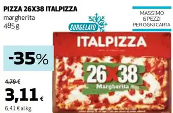 Coop PIZZA 26X38 ITALPIZZA margherita 485g offerta