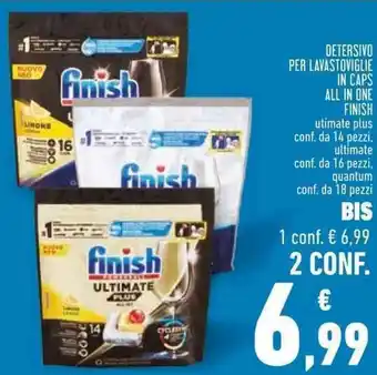 Conad DETERSIVO PER LAVASTOVIGLIE IN CAPS ALL IN ONE FINISH offerta