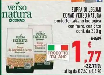 Conad ZUPPA DI LEGUMI CONAD VERSO NATURA 300 g offerta