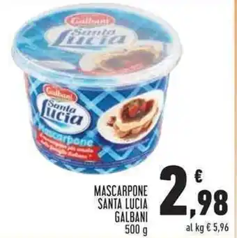 Conad MASCARPONE SANTA LUCIA GALBANI 500 g offerta