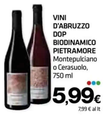 Superconti VINI D'ABRUZZO DOP BIODINAMICO PIETRAMORE Montepulciano o Cerasuolo, 750 ml offerta