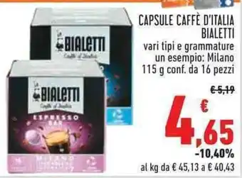 Conad CAPSULE CAFFÈ D'ITALIA BIALETTI 115 g offerta