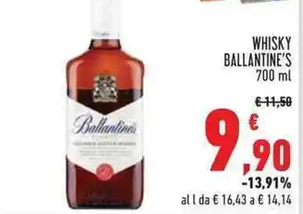 Conad WHISKY BALLANTINE'S 700 ml offerta