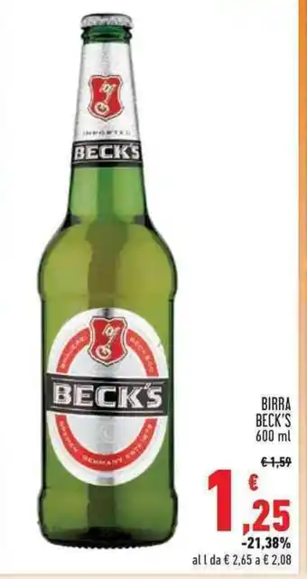 Conad BIRRA BECK'S 600 ml offerta