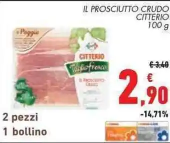 Conad IL PROSCIUTTO CRUDO CITTERIO 100 g offerta