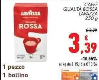 Conad CAFFÈ QUALITÀ ROSSA LAVAZZA 250 g offerta