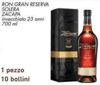 Conad RON GRAN RESERVA Solera ZACAPA 700 ml offerta