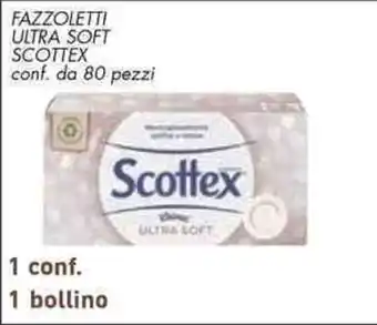 Conad FAZZOLETTI ULTRA SOFT SCOTTEX conf. da 80 pezzi offerta