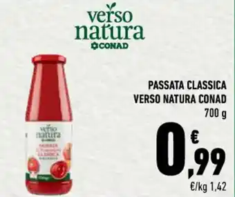 Conad PASSATA CLASSICA VERSO NATURA CONAD 700 g offerta
