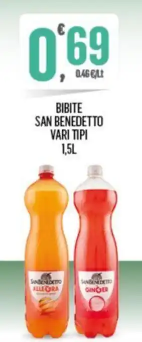Despar BIBITE SAN BENEDETTO VARI TIPI 1,5L offerta