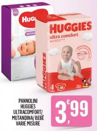 Despar PANNOLINI HUGGIES ULTRACOMFORT/ MUTANDINA/BEBE VARIE MISURE offerta