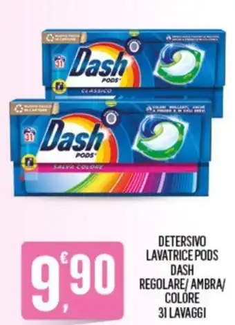Despar DETERSIVO LAVATRICE PODS DASH REGOLARE/AMBRA/ COLORE 31 LAVAGGI offerta