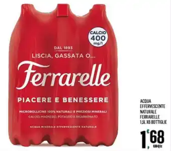 Despar ACQUA EFFERVESCENTE NATURALE FERRARELLE 1,5L X6 BOTTIGLIE offerta