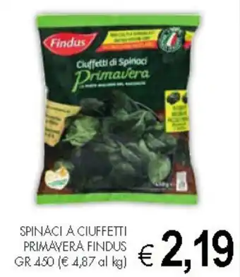 PrestoFresco SPINACI A CIUFFETTI PRIMAVERA FINDUS GR 450 offerta