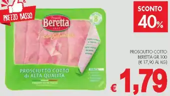 PrestoFresco PROSCIUTTO COTTO BERETTA GR 100 offerta