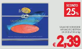 PrestoFresco SALMONE NORVEGESE AFFUMICATO BESTFISH GR 50 offerta