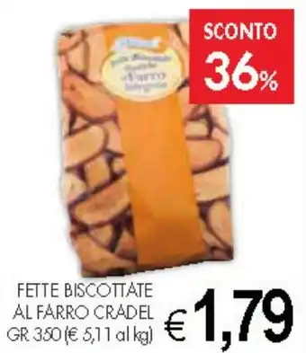 FETTE BISCOTTATE AL FARRO CRADEL GR 350