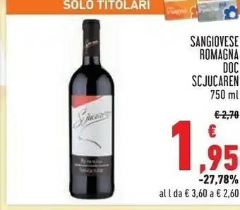 Conad Scjucaren Sangiovese 750 G(ml) offerta