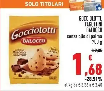 Conad Balocco Gocciolotti Senza Olio Di Palma 700 G(ml) offerta