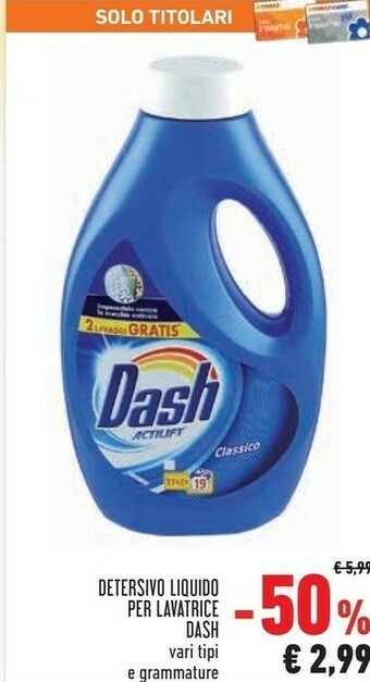 Conad Dash Detersivo Liquido Per Lavatrice offerta