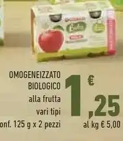 Conad City Conad Omogeneizzato Biologico Alla Frutta 250 G offerta