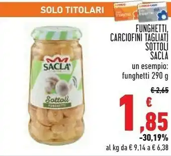 Conad City Saclà Sottoli Funghetti 290 G(ml) offerta