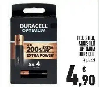 Conad Duracell Pile Stilo/ Ministilo Optimum offerta