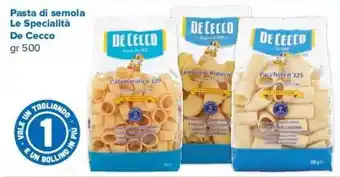 Oasi Pasta di semola Le Specialità De Cecco gr 500 offerta