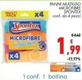 Conad Spontex Panni Multiuso Microfibre offerta
