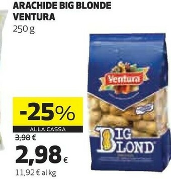 Coop Ventura Arachidi Big Blond 250 G(ml) offerta