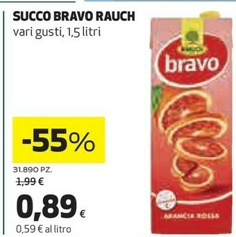 Coop Rauch Succo Bravo Arancia Rosa offerta
