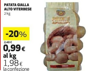Coop Patata Gialla Alto Viterbese offerta