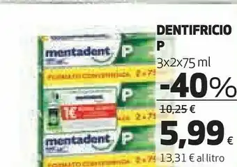 Coop Mentadent Dentifricio P offerta