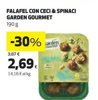 Coop Garden gourmet Falafel Con Ceci E Spinaci 190 G(ml) offerta