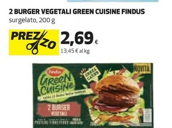 Coop Findus Green Cusine 2 Burger Vegetali 200 G(ml) offerta