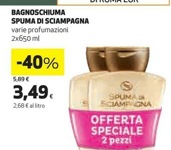 Coop Spuma Di Sciampagna Bagnoschiuma offerta