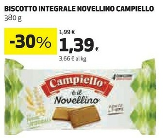 Coop Campiello Biscotto Integrale Novellino offerta