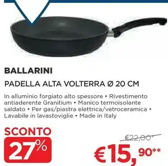 Coop Ballarini Padella Alta Volterra offerta