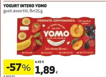 Coop Yomo Yogurt Intero Alla Frutta 1000 G offerta