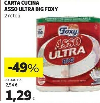 Coop Foxy Carta Cucina Asso Ultra Big offerta