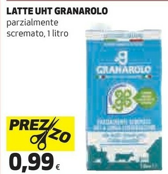 Coop Granarolo Latte UHT Parzialmente Scremato A Lunga Conservazione 1000 G(ml) offerta
