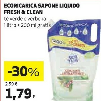Coop Fresh & Clean Ecoricarica Sapone Liquido offerta